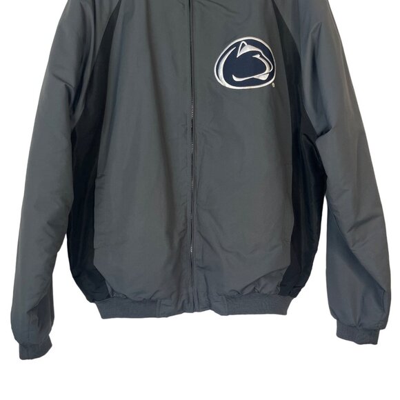 Penn State Jacket Coat Mens Large Gray Colosseum Athletics Fleece Lined Fanwear - Picture 4 of 9